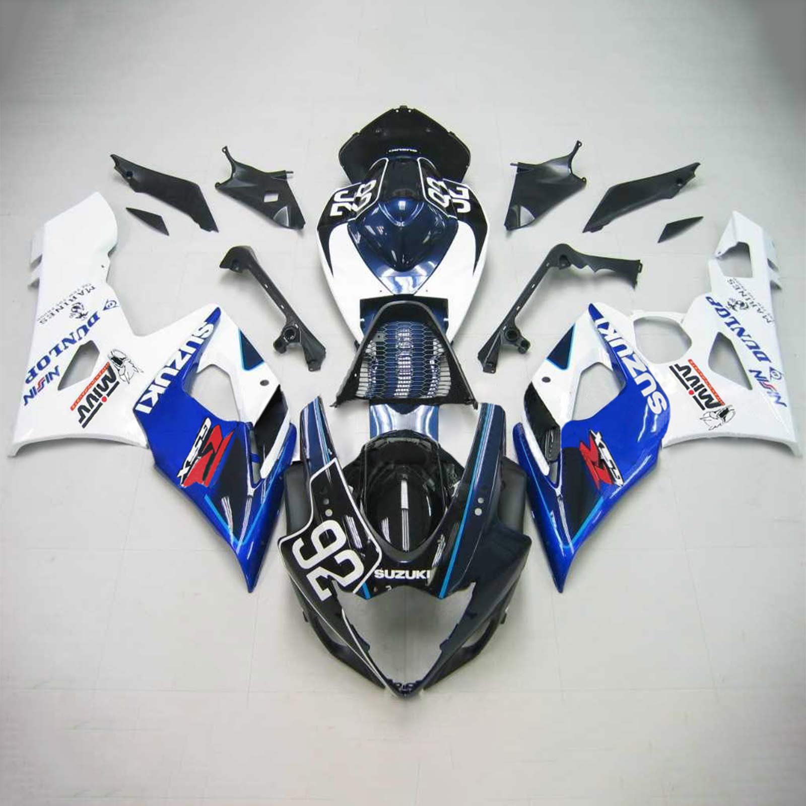 Amotopart 2005-2006 Suzuki GSXR1000 Fairing 26 Blue & White Kit