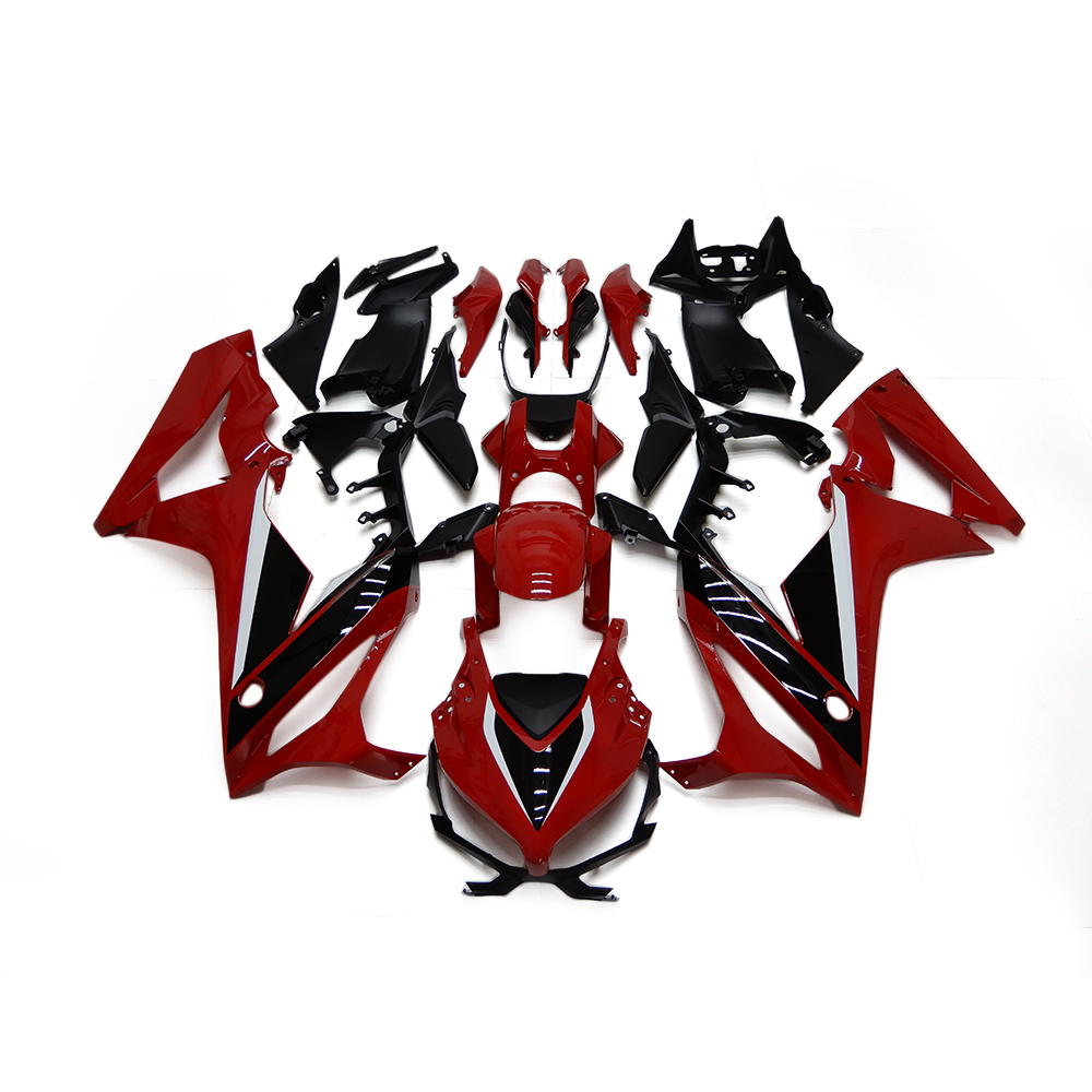 Kit de carénage Amotopart Honda CBR650R 2019-2020 rouge et noir