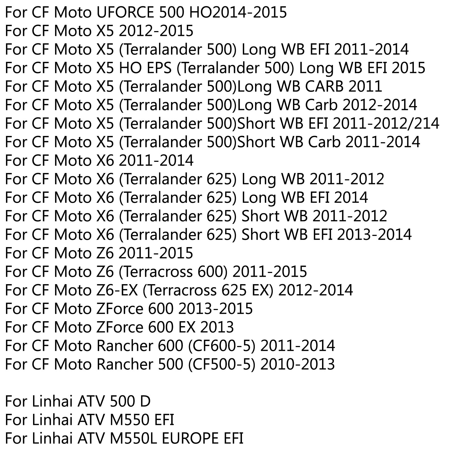 Avviamento motore per CF Moto CF500 EFI Tracker X5 X6 Z6 Rancher 600 Linhai ATV M550