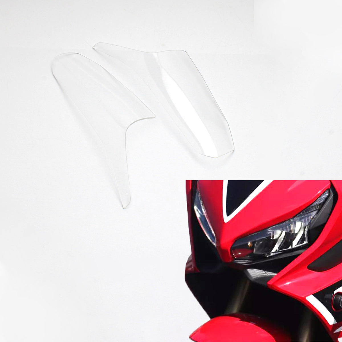 Frontscheinwerfer-Linsenschutz, Lampenlinsenschutz, passend für Honda CBR 650 R 19–21, Smoke Generic