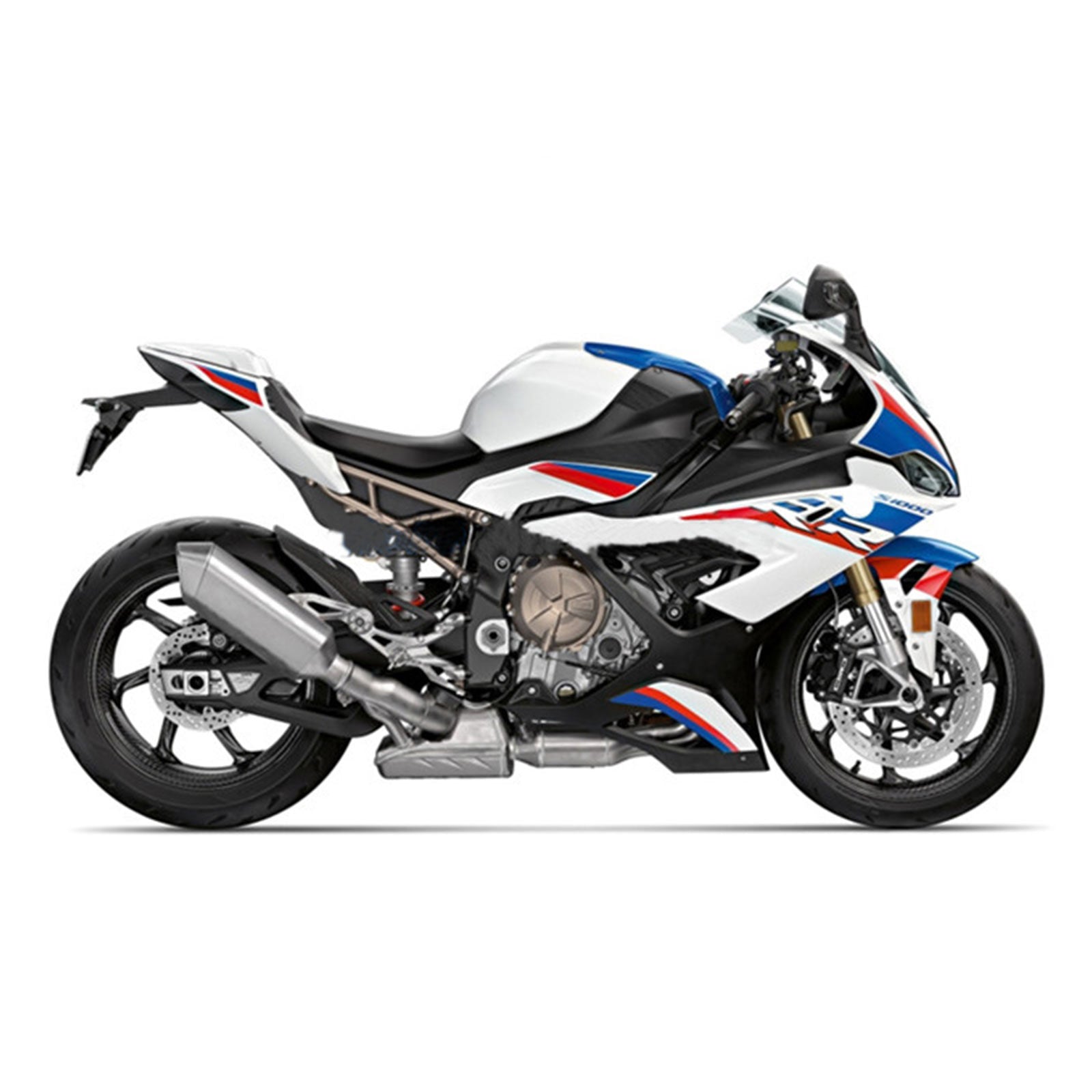 Amotopart 2019–2022 BMW S1000RR/M1000RR Blau-weißes Rennverkleidungsset