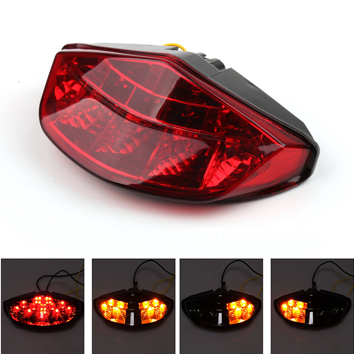 Luz trasera LED integrada intermitentes para DUCATI Monster 696 795 796 1100 transparente