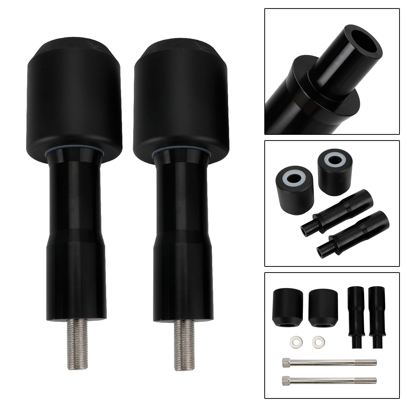 Crash Bobbins Protector Sliders Aluminum Black Fit For Yamaha Yzf-R7 Yzf R7 2021