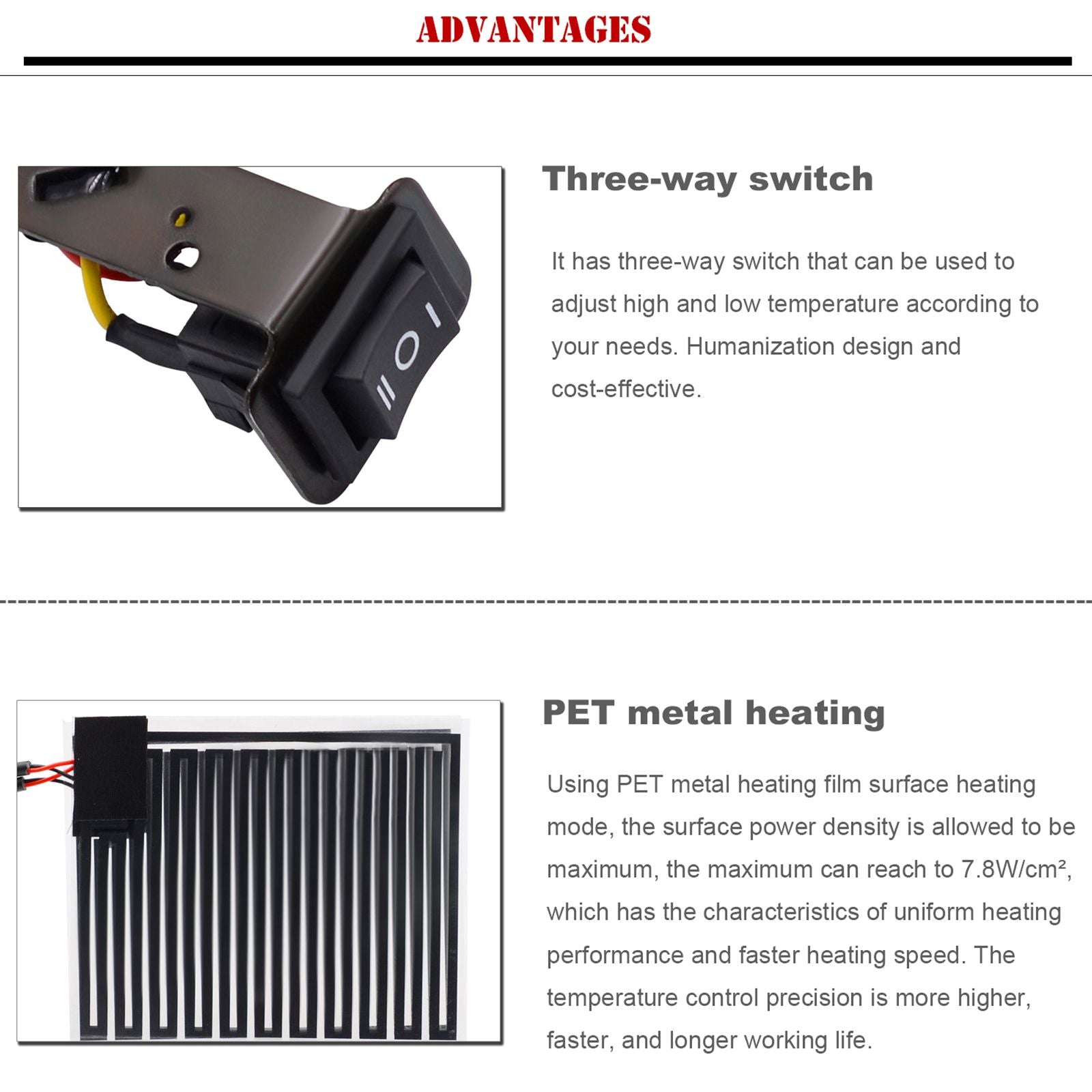 Empuñaduras calefactables de 12V, almohadilla para manillar, calentador cálido, temperatura múltiple para motocicleta genérica