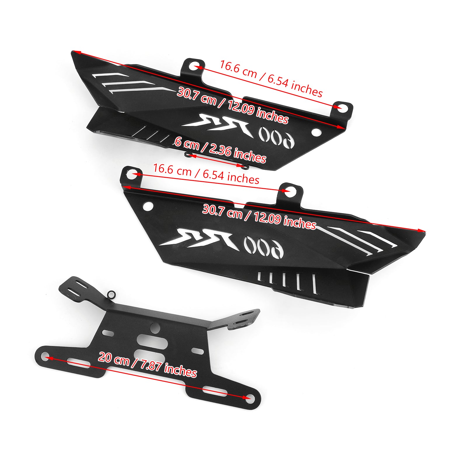 Soporte para placa de matrícula apto para HONDA CBR600RR 2007-2011 negro genérico