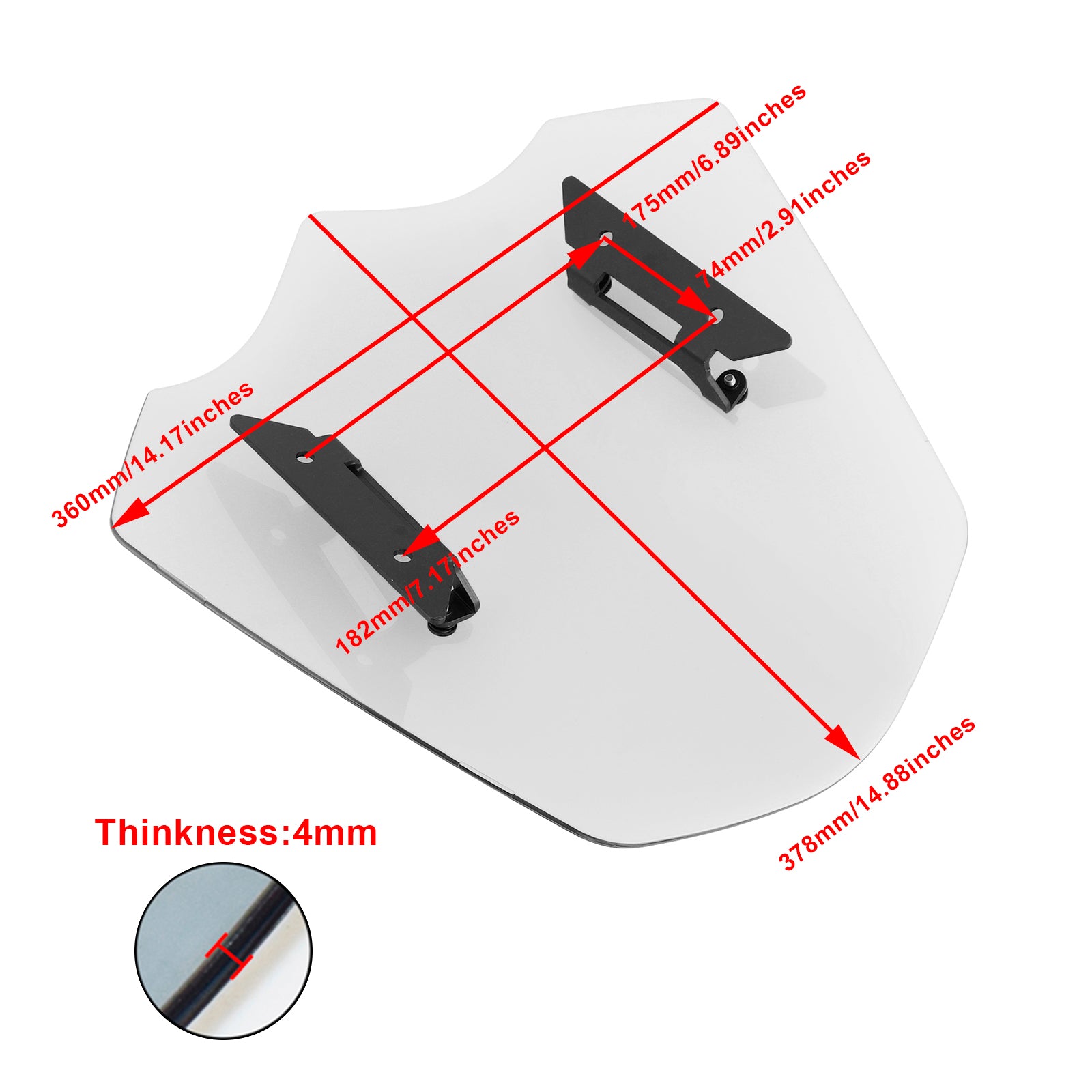 Pare-brise pour Triumph Rocket 3 3R GT 2020-2022