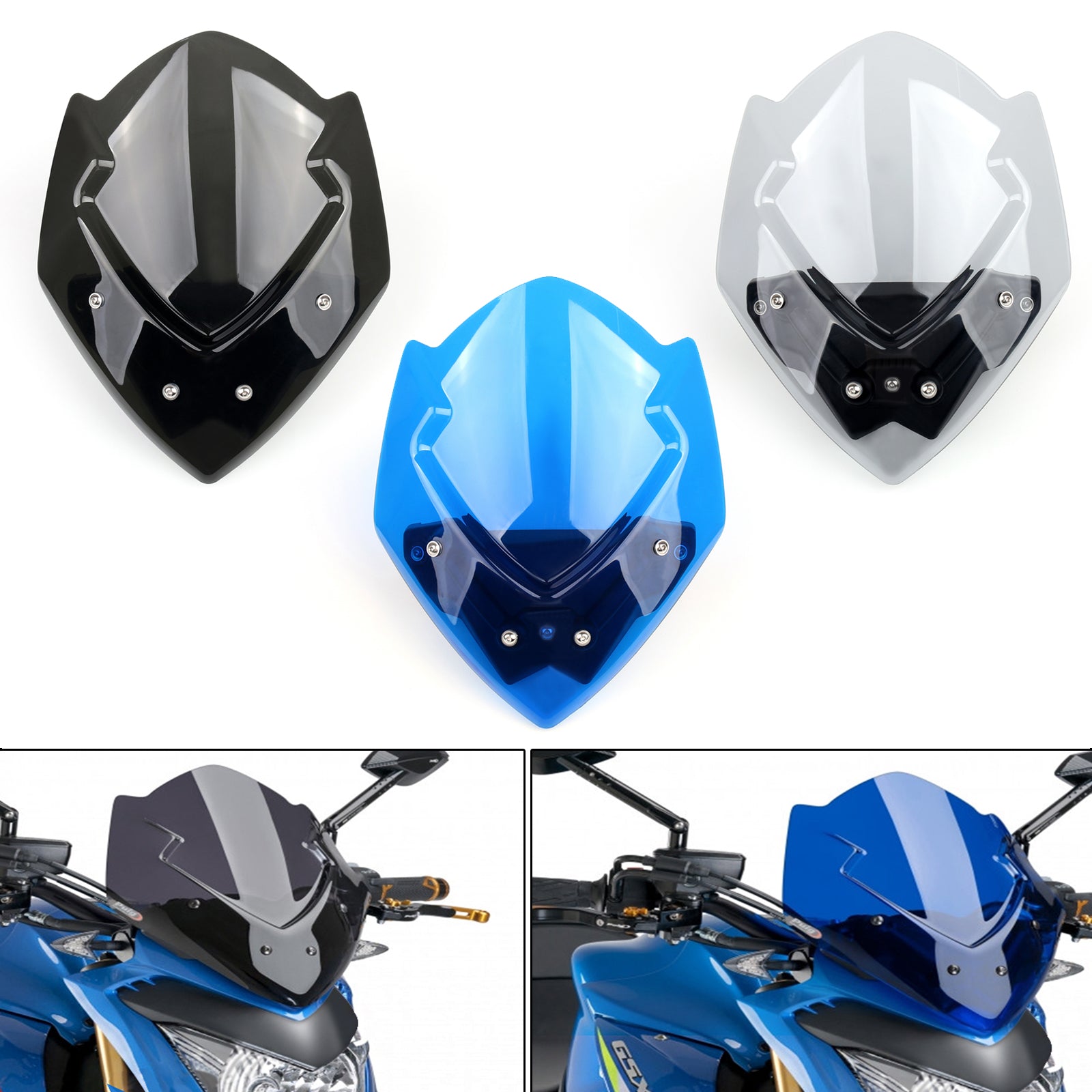 New Windscreen Windshield For SUZUKI GSX-S1000 2015-2017 2016 Generic