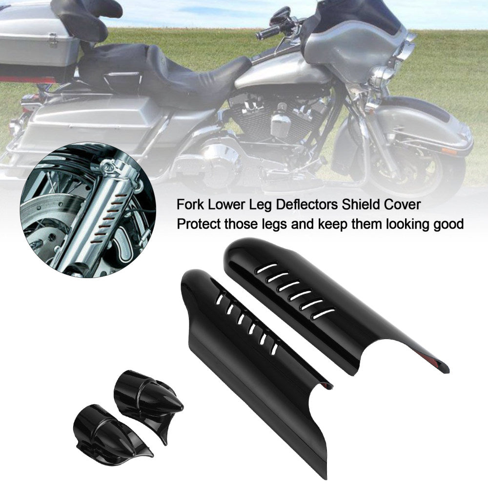 Fork Lower Leg Deflectors Shield Cover For Touring Electra Glide FLHT 2000-2013 Generic