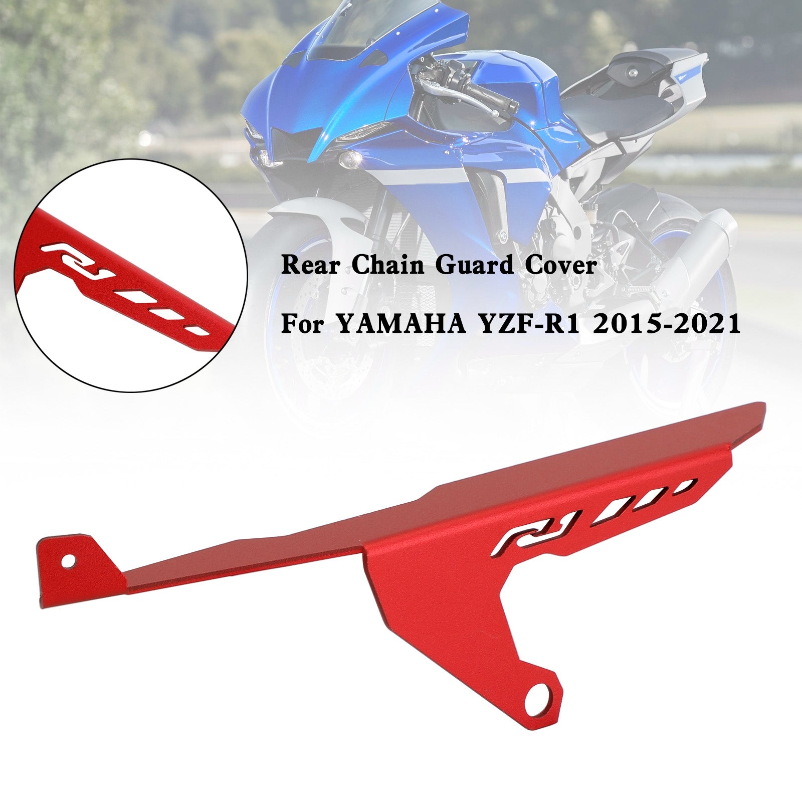 15-21 Yamaha YZF R1 R1M R1S Cubierta protectora de cadena de piñón trasero