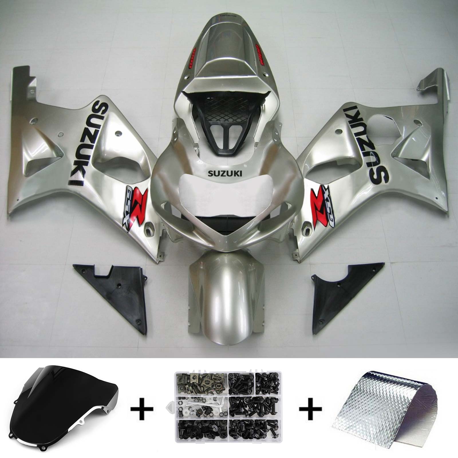 AMOTOPT SUZUKI 2000-2002 GSXR1000 SLIVER FAINING KIT