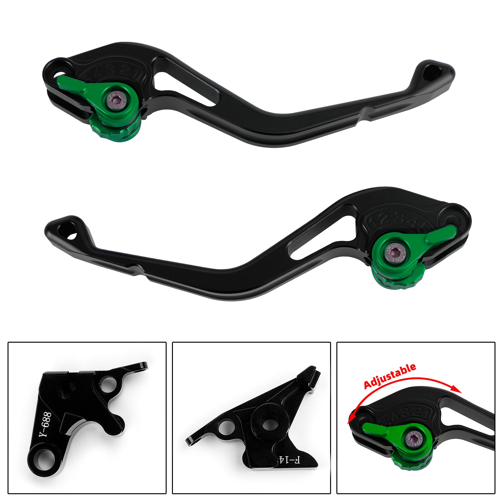 Nouveau levier de frein d'embrayage court adapté pour Yamaha YZF R1 R6 FZ1 FAZER R6S US/CA