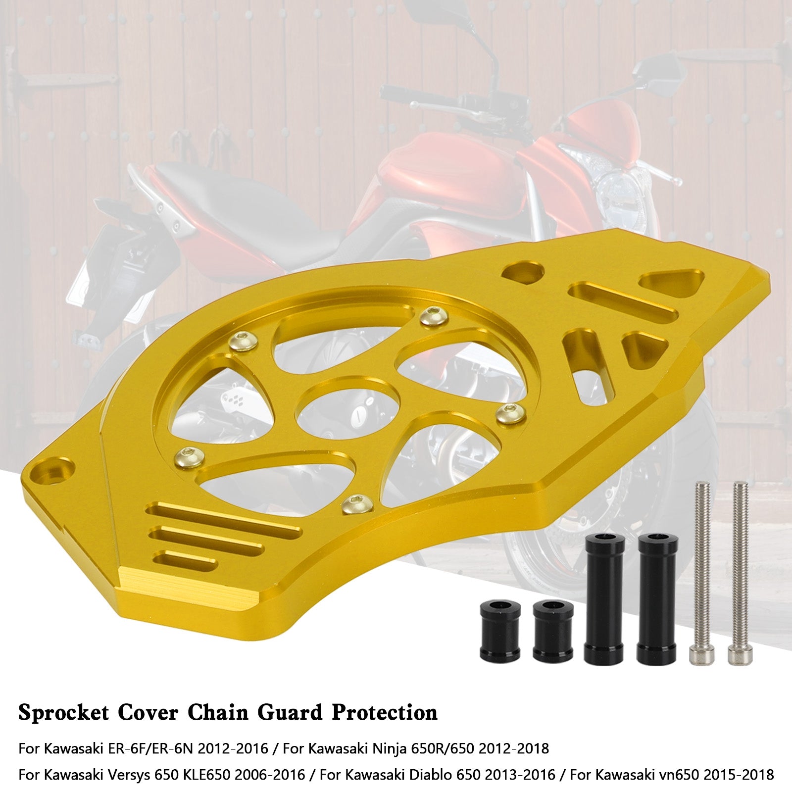 Sprocket Cover Chain Guard Protection For Kawasaki Ninja Vulcan 650 ER-6N