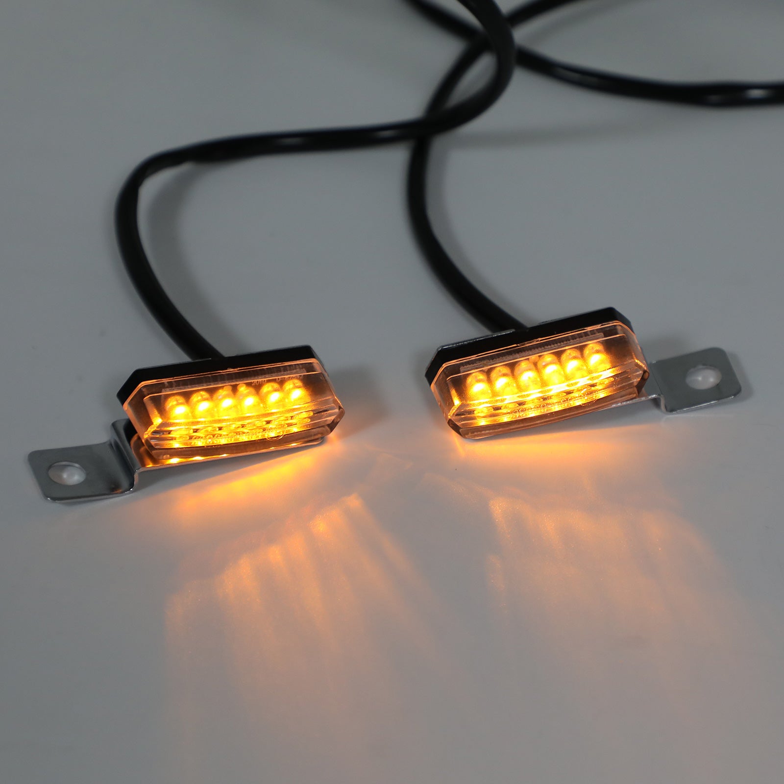 1 Pair Universal Motorcycle LED Front Turn Signal Lamp Indicator Light