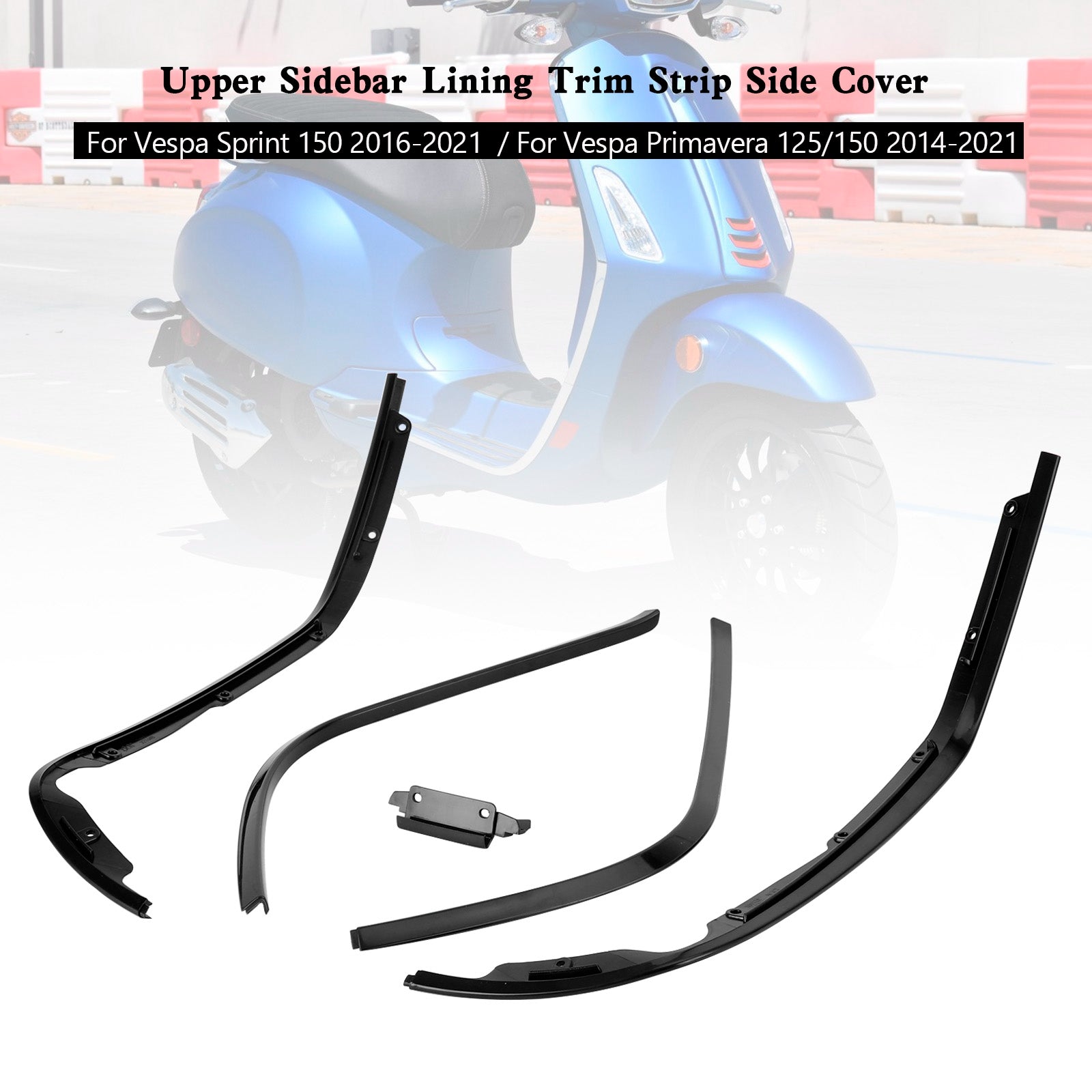 Upper Sidebar Lining Trim Strip Side Cover For Sprint 150 Primavera 125 150