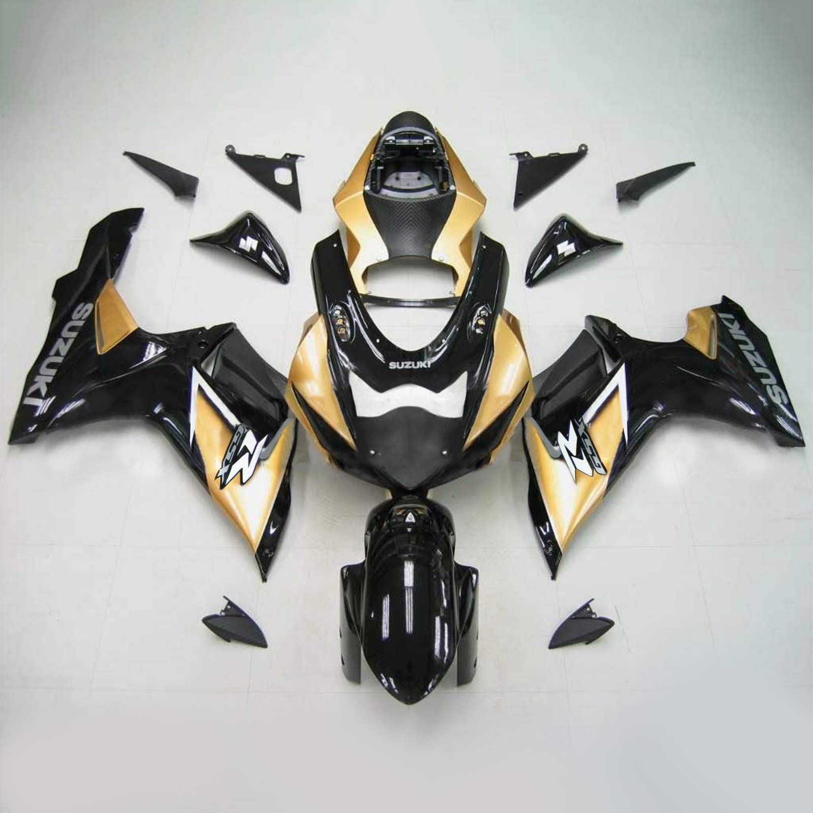 Kit carena Amotopart Suzuki GSXR 600/750 nero dorato 2011-2026