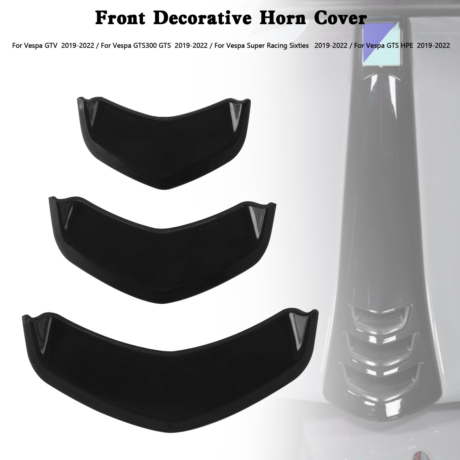 Front Horn Cover Decoration Trim For Vespa Sprint 300 GTS 300 HPE GTV