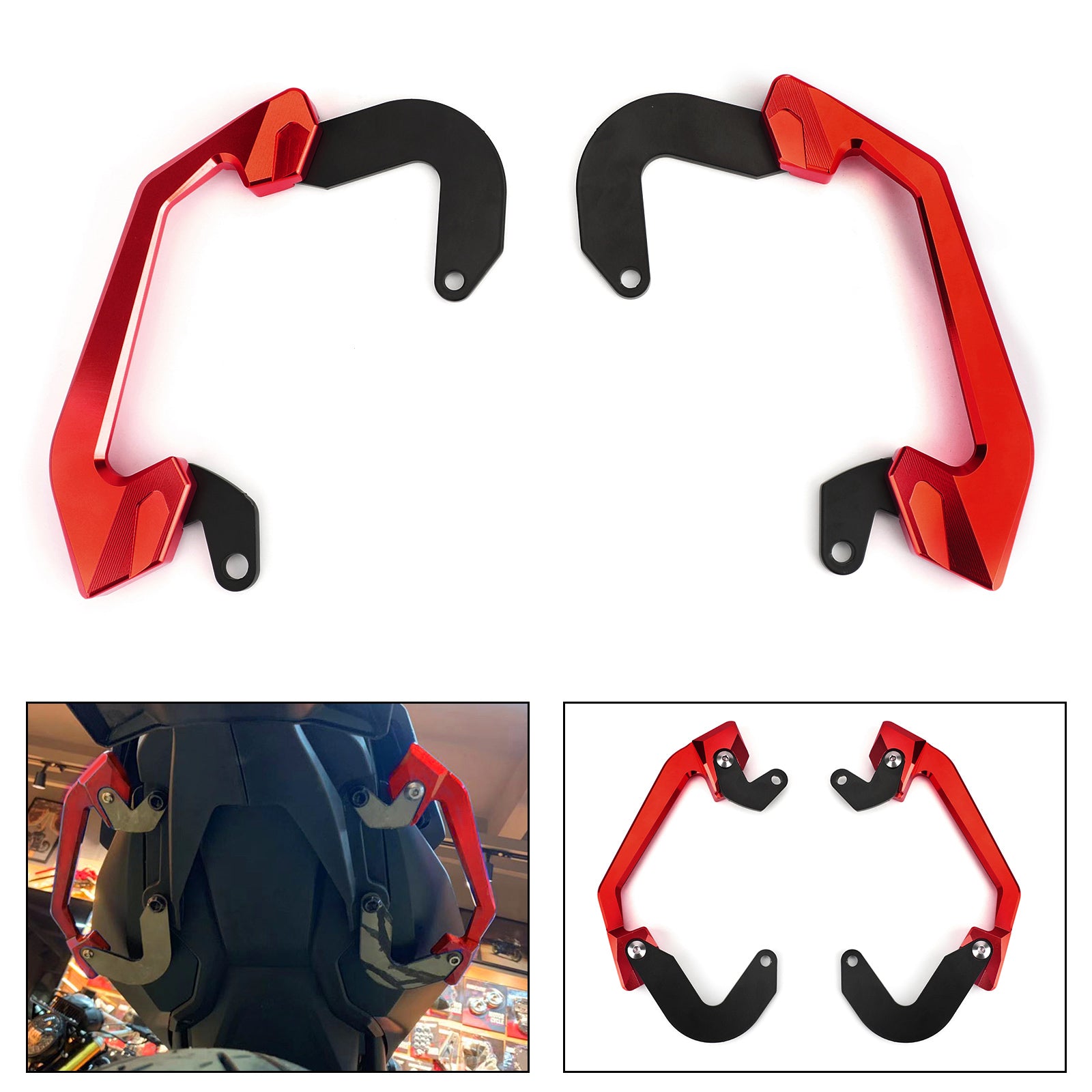 Support de main d'accoudoir de passager arrière de moto pour Honda CB650R 19-20 rouge générique