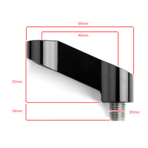 Spiegelverlängerung, Riser-Verlängerungshalterung, 10 mm, M10, universell passend für Suzuki, Schwarz