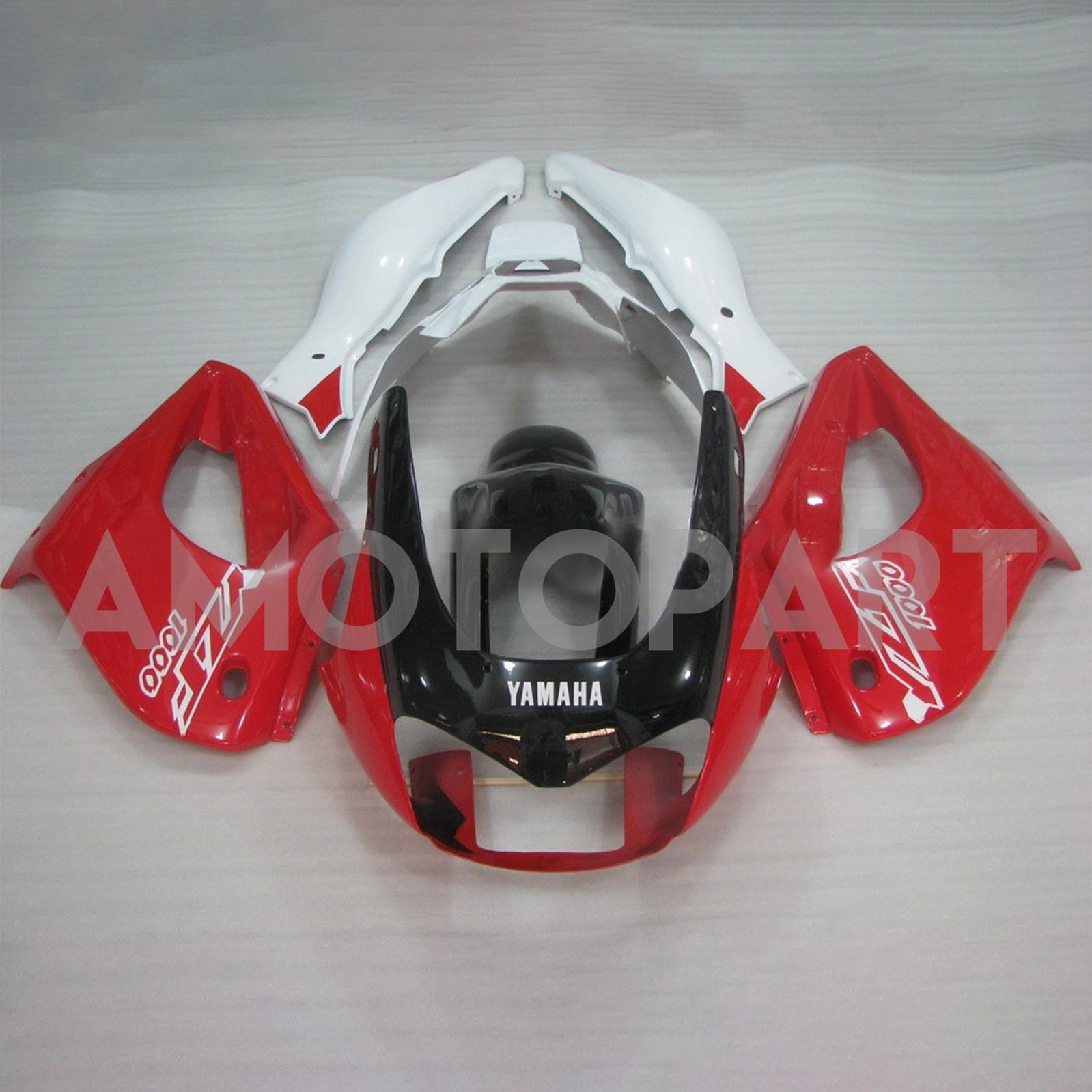 Amotopart 1997-2007 Yamaha YZF1000R Thunderace Fairing White&Red Kit