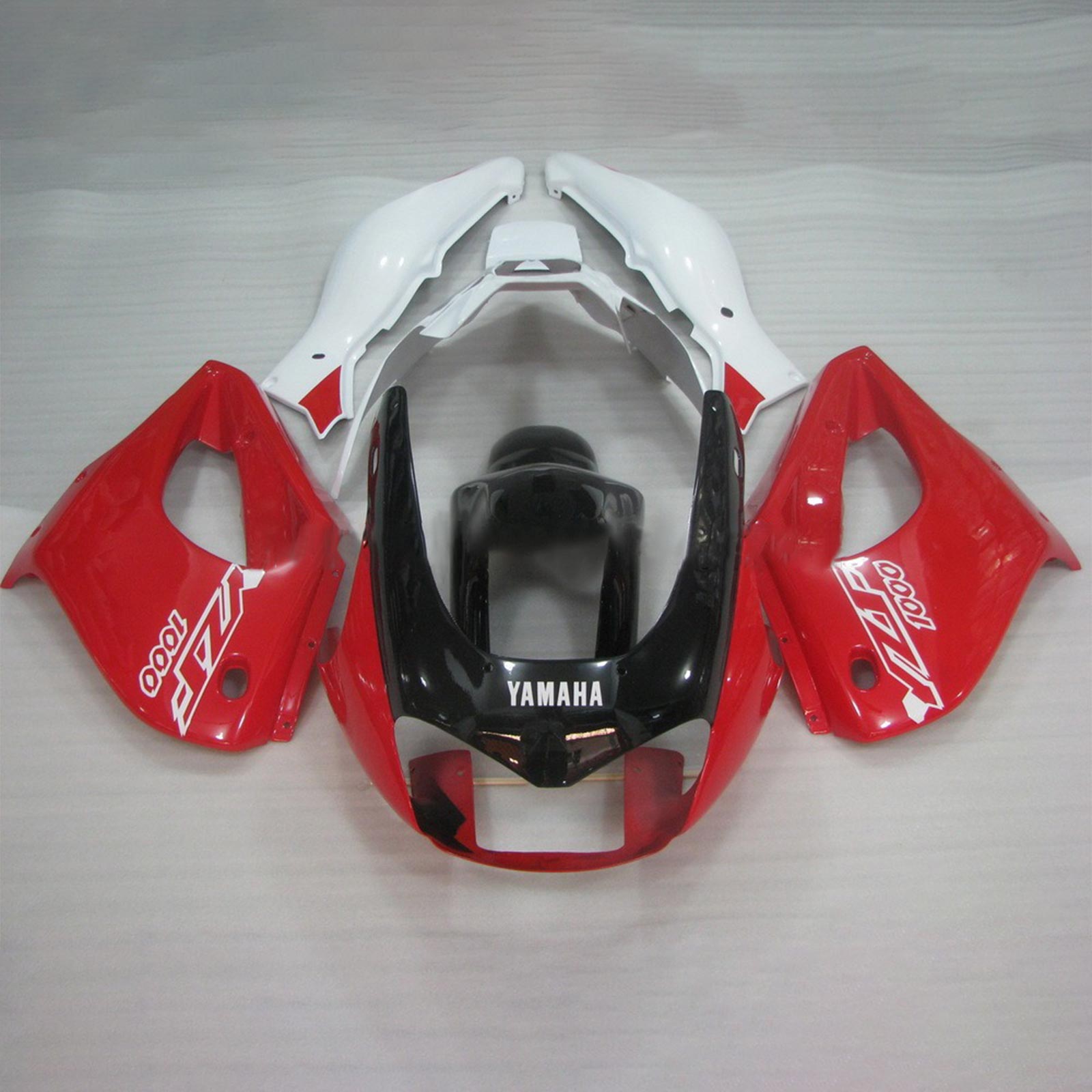 Amotopart 1997–2007 Yamaha YZF1000R Thunderace Verkleidungsset in Weiß und Rot