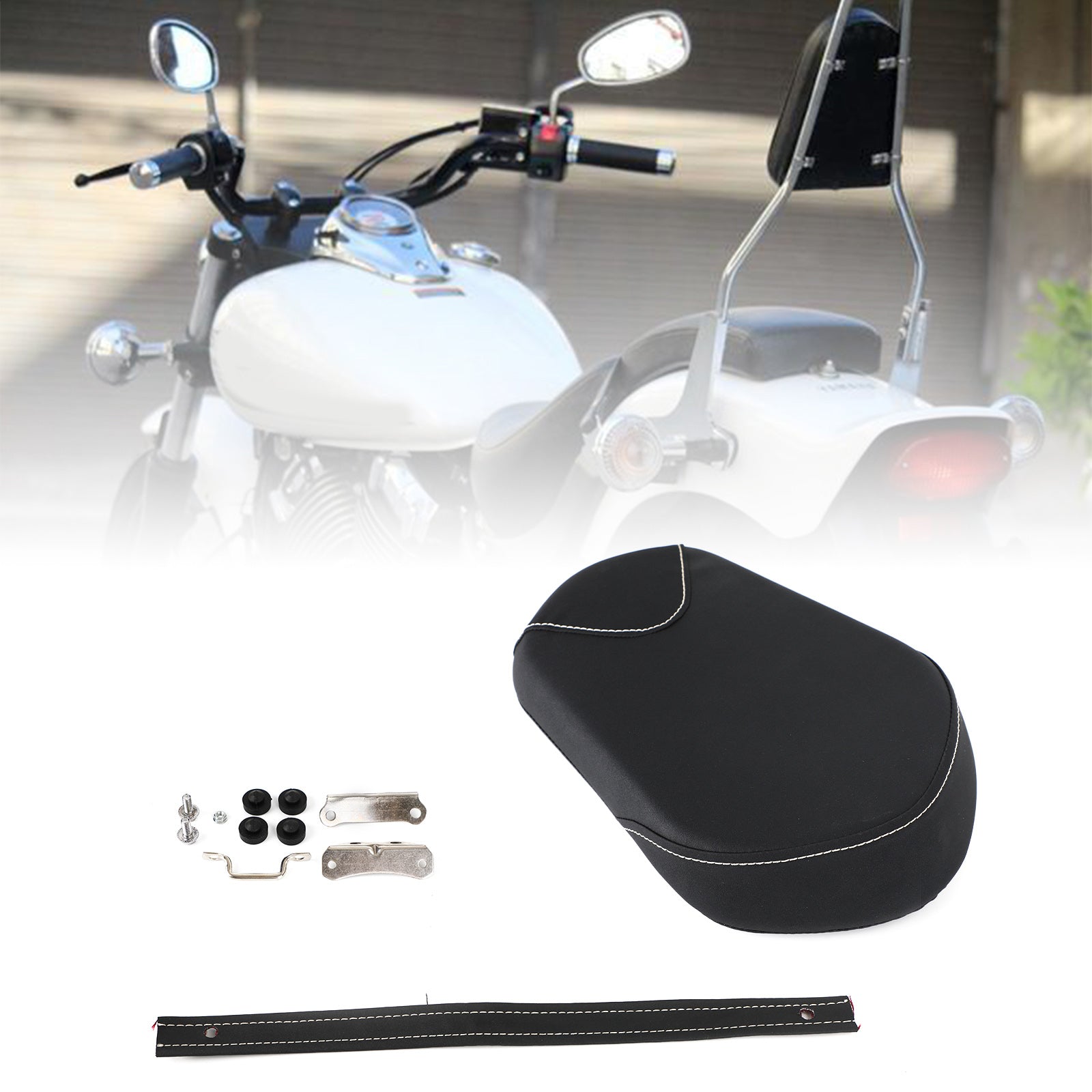 Cojín negro para asiento trasero de pasajero, apto para Yamaha Bolt XV950 XVS950 2014-2020 genérico