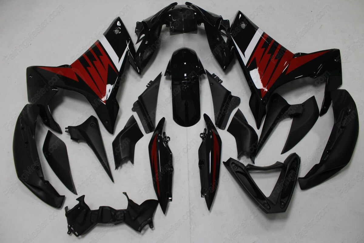 Kit carena Amotopart 2009-2015 Yamaha FZ6R nero rosso