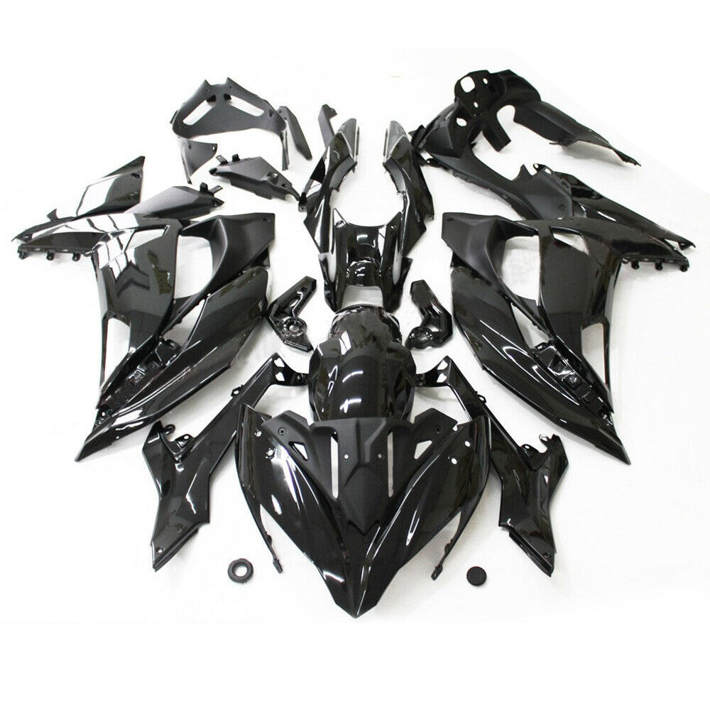 Amotopart Kawasaki Ninja 650 EX650 2017-2019 Gloss Black Fairing