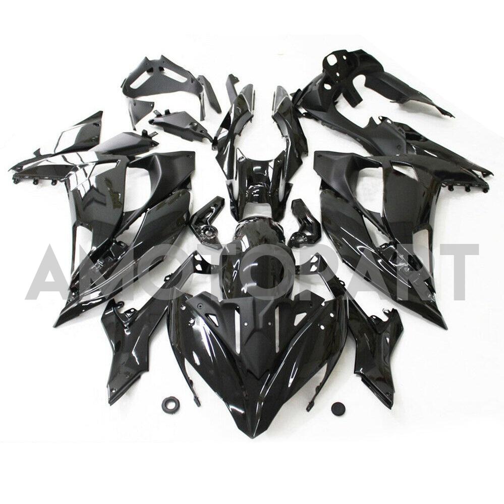 Amotopart Kawasaki Ninja 650 EX650 2017-2019 Gloss Black Fairing