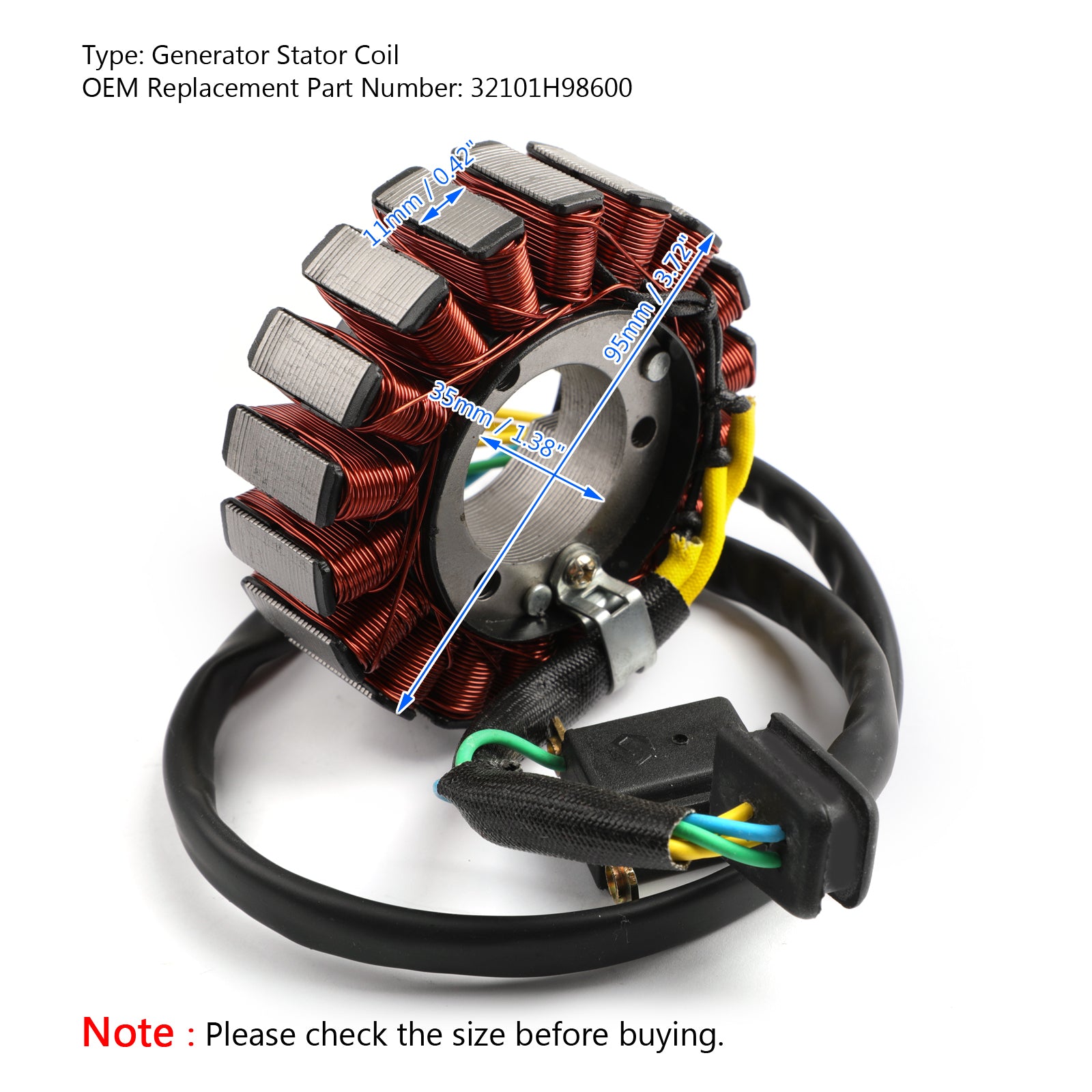 Magnetgenerator-Statorspule für Hyosung GV250 2012–2015 GT250 GT250R 2010–2018