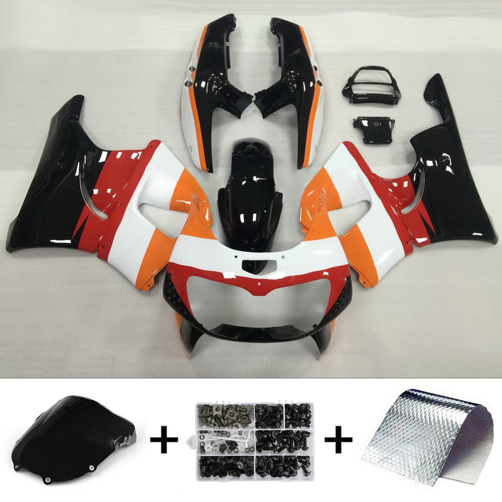 Amotopart 1994-1995 Honda CBR900RR 893 Fairing Orange&Red Kit