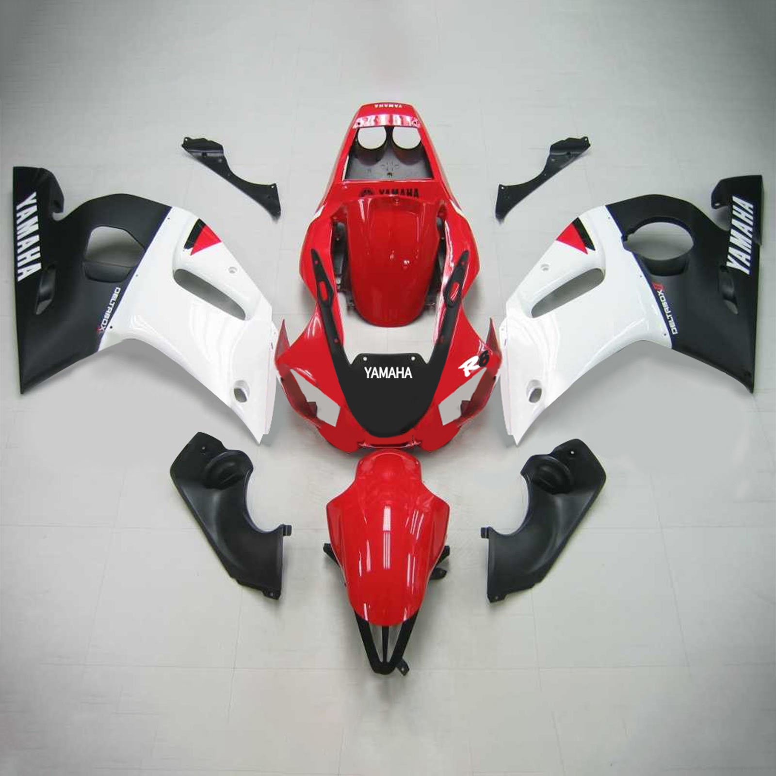 Amotopart Yamaha 1998-2002 YZF 600 R6 Červená bílá černá kapotáž