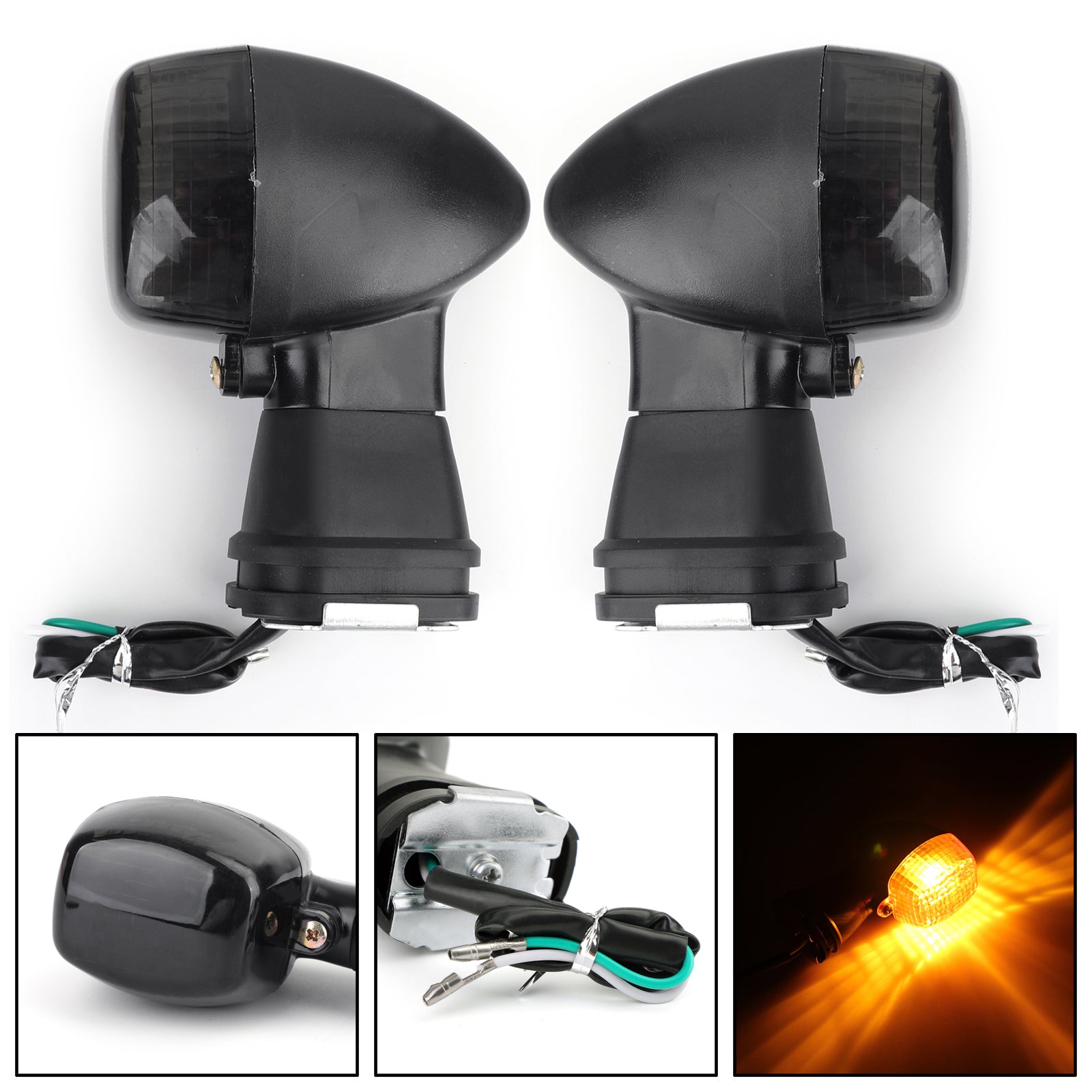 Front Turn Signal Fit For Kawasaki ZX-R 750 90-95 400R 93-96 EX 500R NINJA 00-06 ZR-X 400 95-08