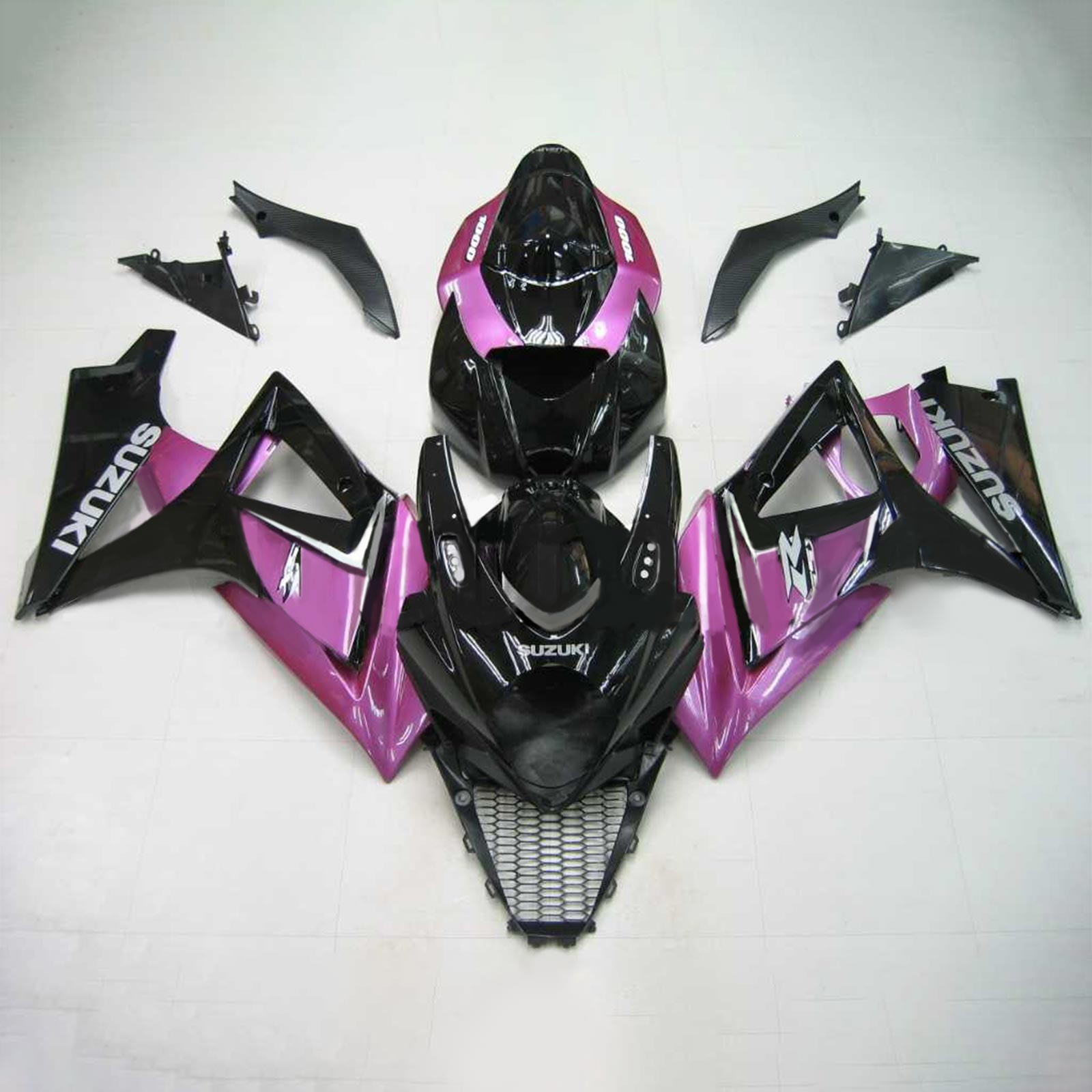 Amotopart 2007-2008 Suzuki GSXR1000 Fairing Black&Purple Kit