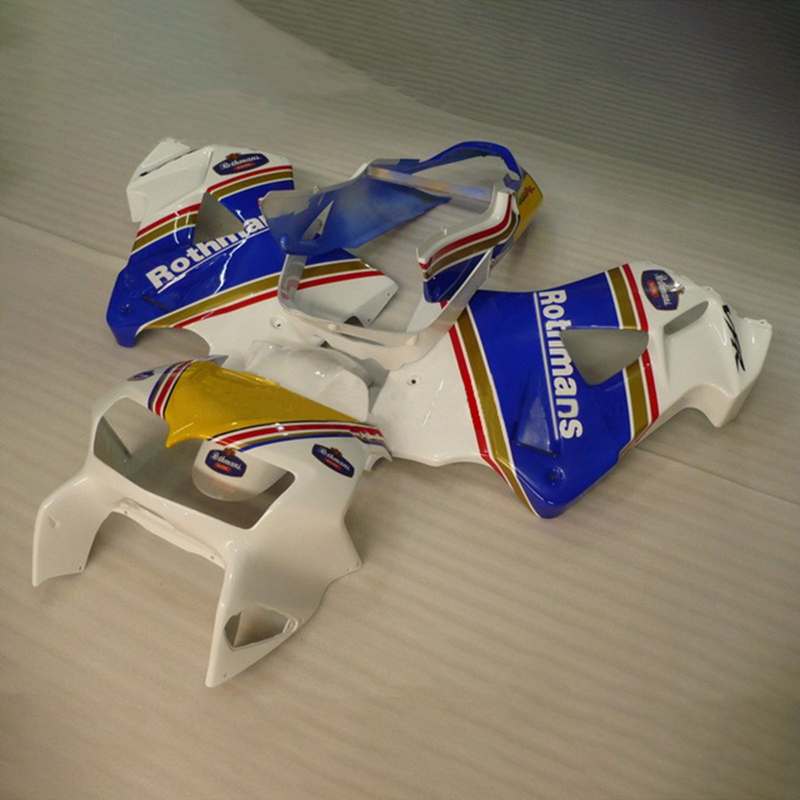 Amotopart 1998-2001 Honda VFR800 Kit de carénage bleu et blanc