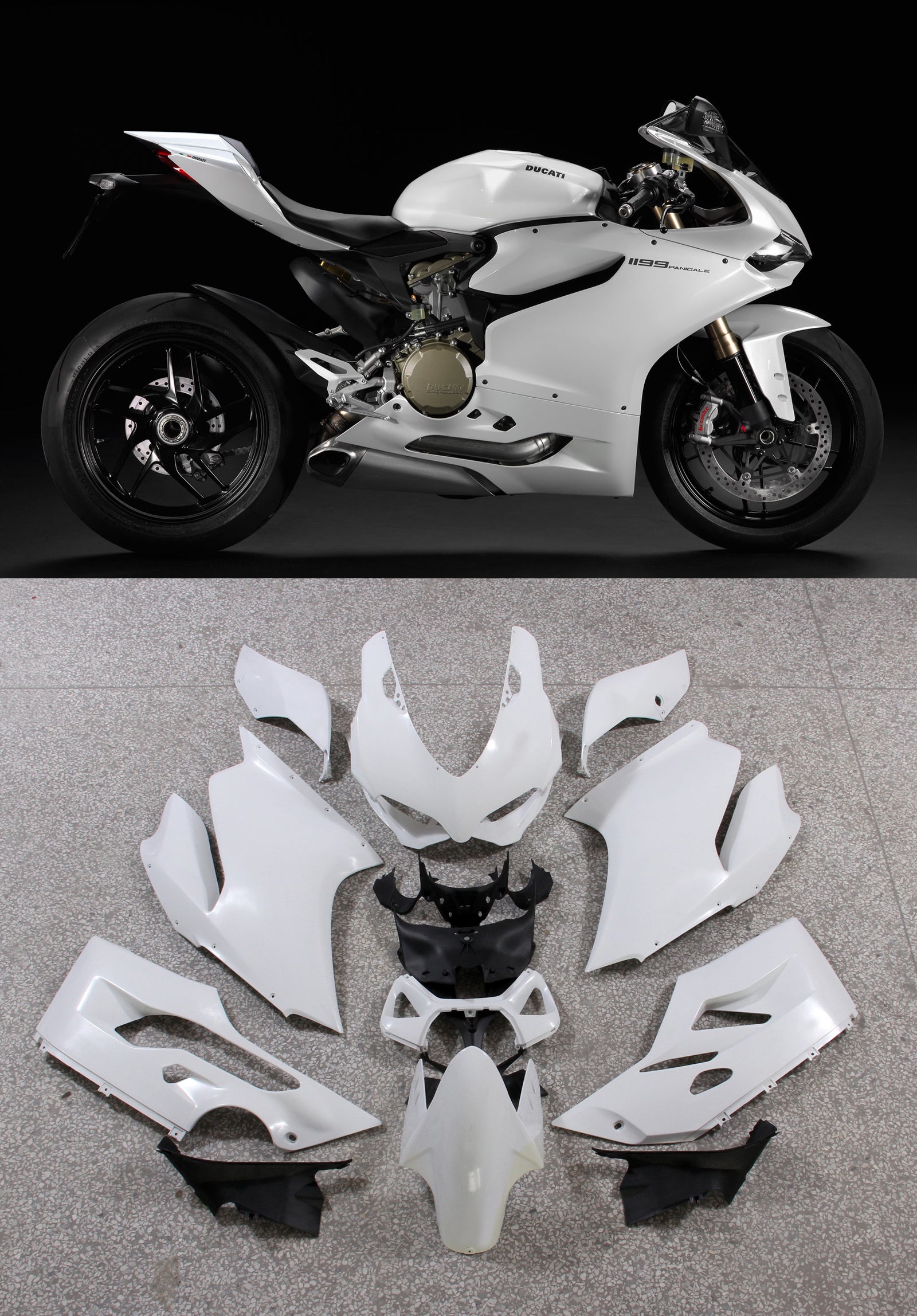 Amotopart 2012-2015 Ducati 1199 899 Fairing Kit - Style 3