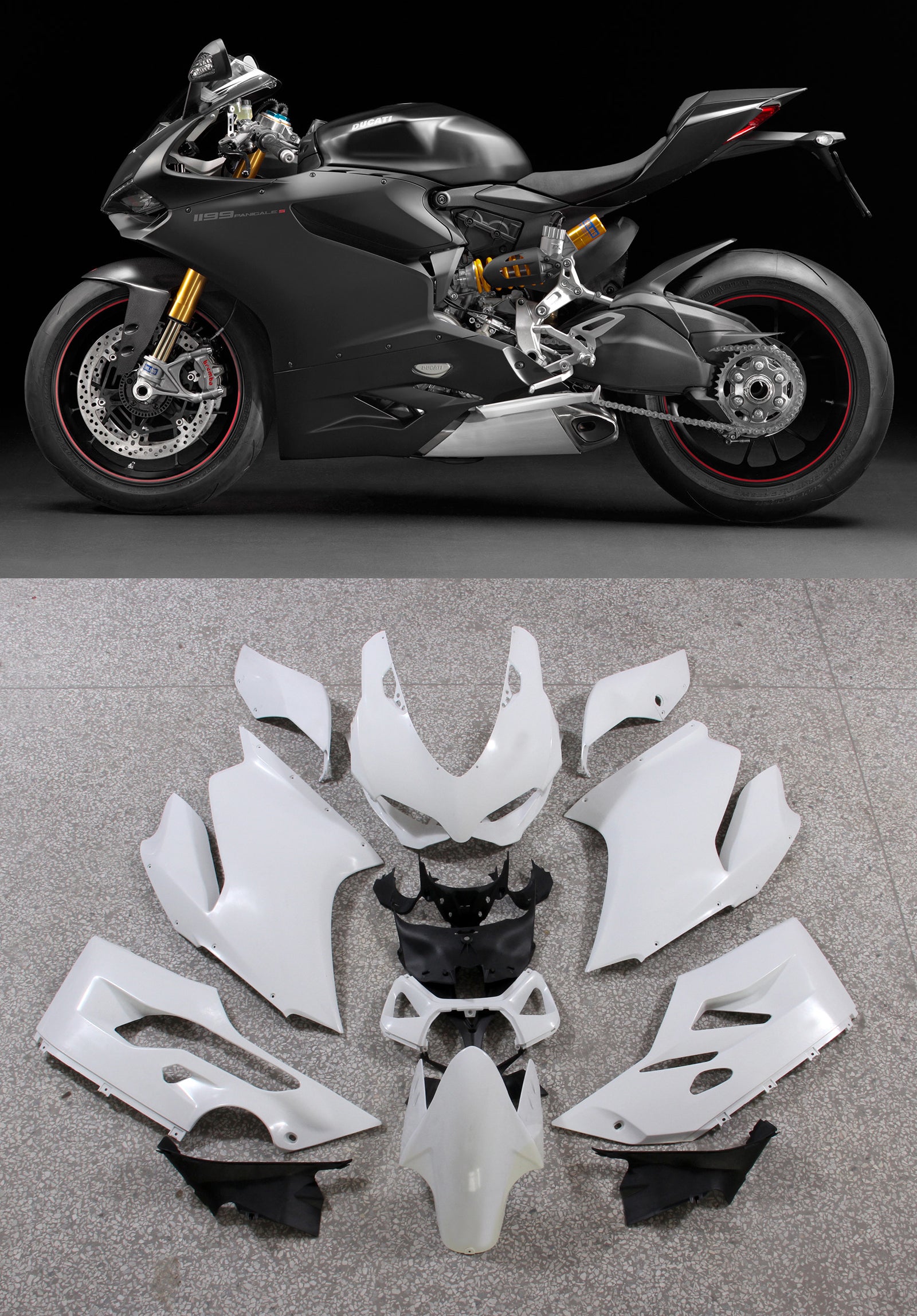 Amotopart 2012-2015 Ducati 1199 899 Fairing Kit - Style 5