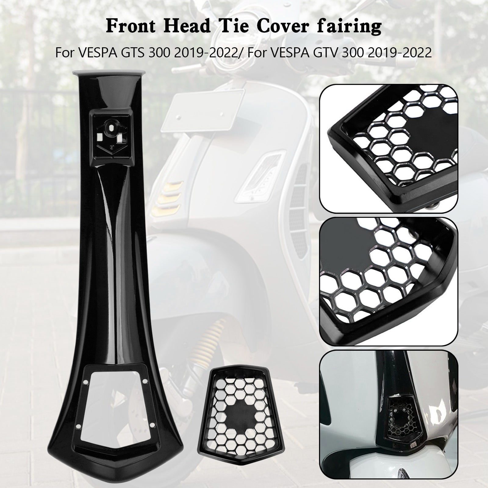 Front Head Cover Horn fairing Tie For VESPA GTS 300 GTV 300 2019-2022