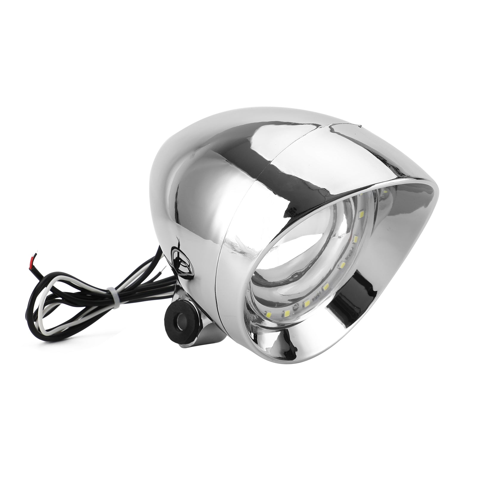 Motorrad Led Angel Eye Scheinwerfer Nebel Licht Für Harley Dyna Glide Chrome F2 #