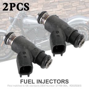 2PCS Fuel Injectors 27709-06A For Road King Street Glide R2025DEG Generic