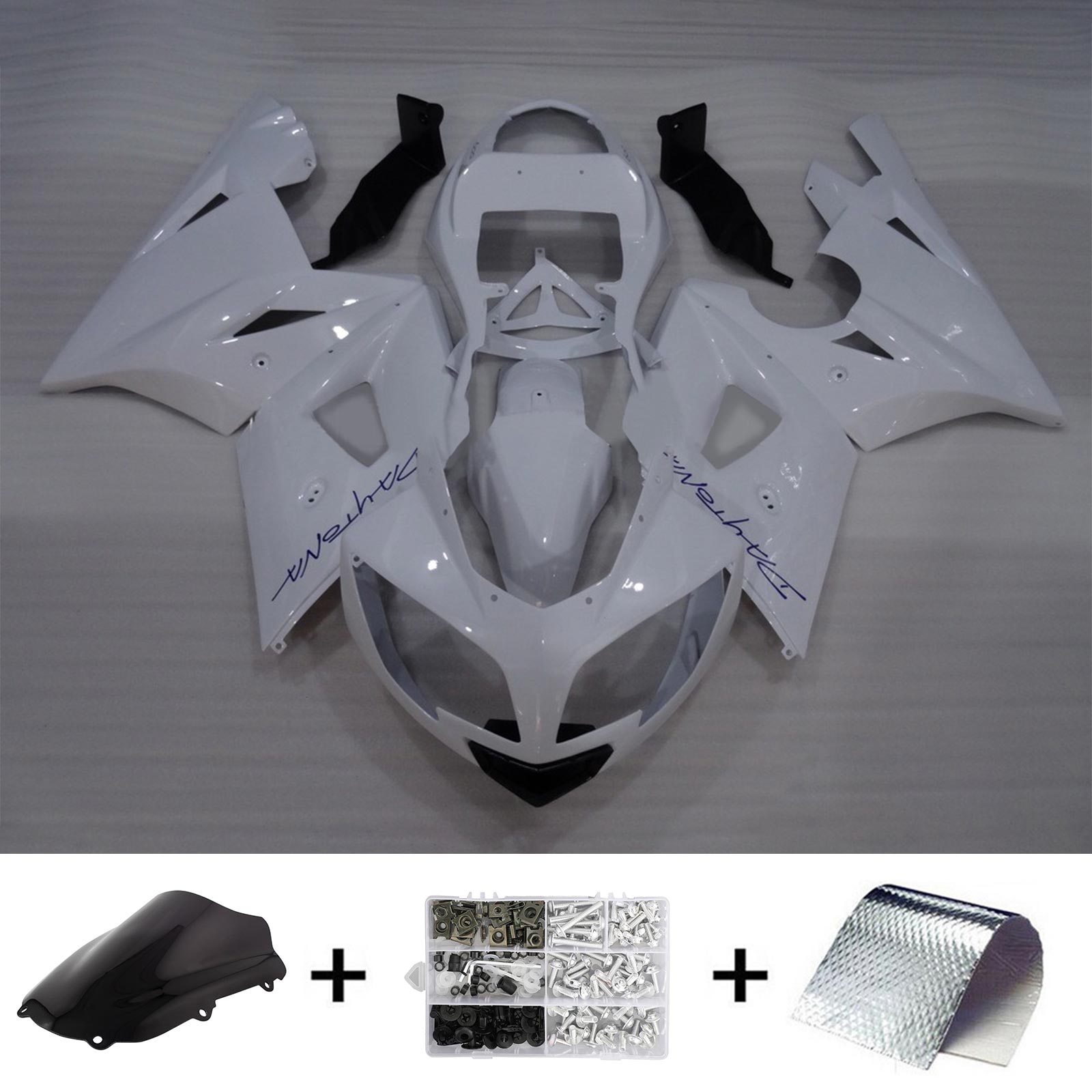 Amotopart Triumph 2002-2005 Daytona 600/650 Plain White Fairing Kit