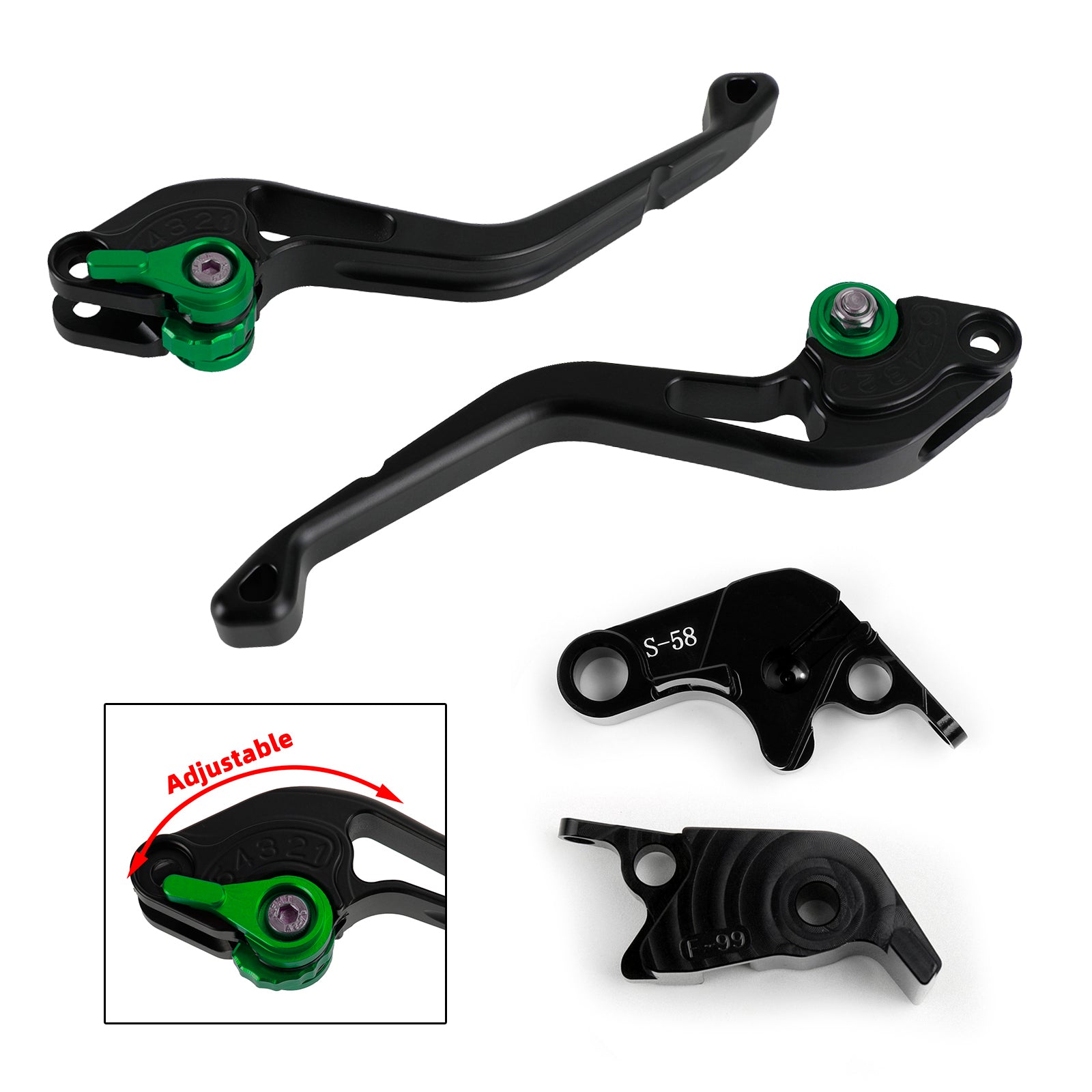 Nouveau levier de frein d'embrayage court adapté pour Aprilia RSV4 FACTORY/RSV4-R/RR 09-17