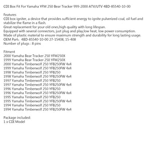 CDI-Box-Zündmoduleinheit für Yamaha Timberwolf YFB250FW 4x4 YFB250 1994–2000
