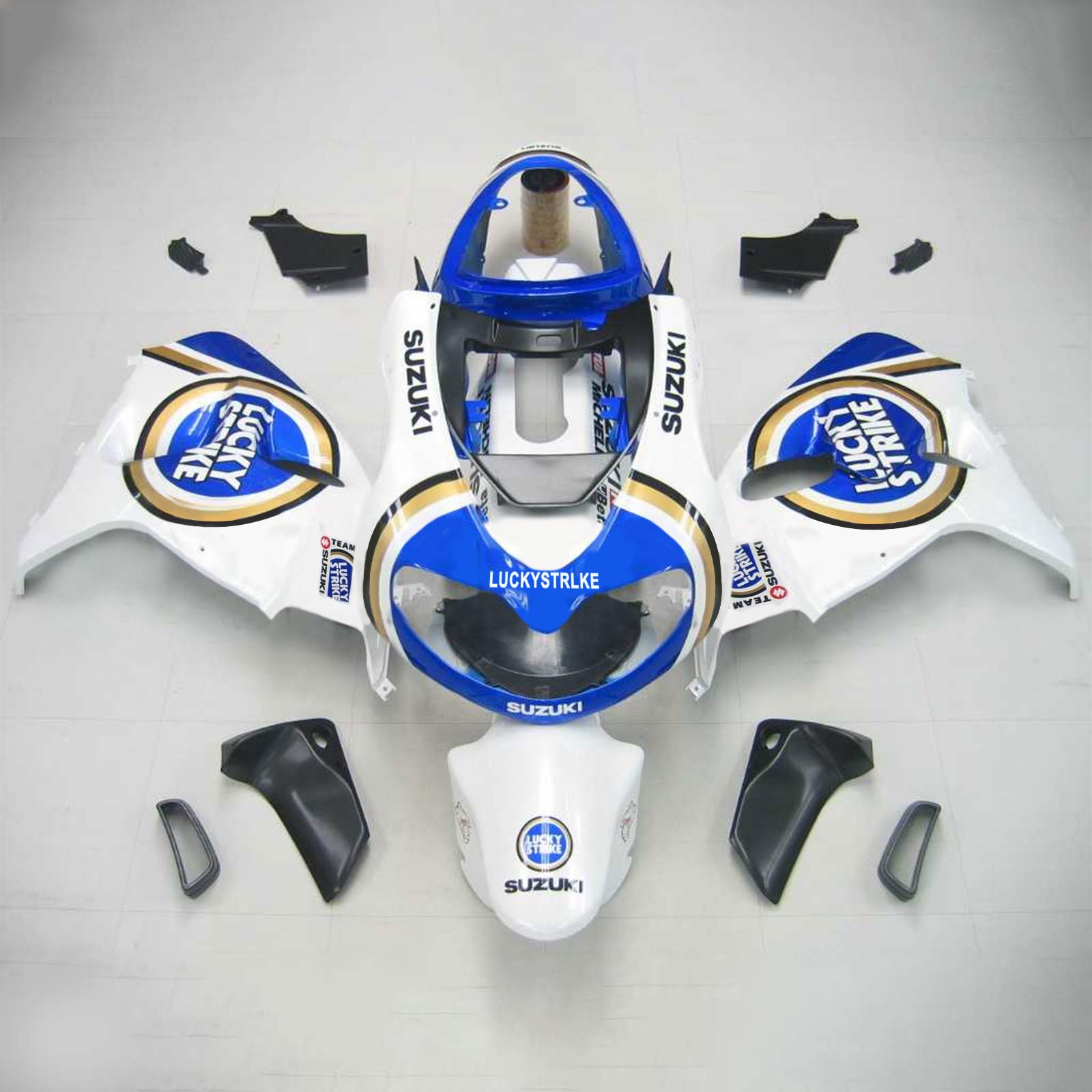 Amotopart 1998-2003 Suzuki TL1000R Fairing Lucky Strike Blue&White  Kit