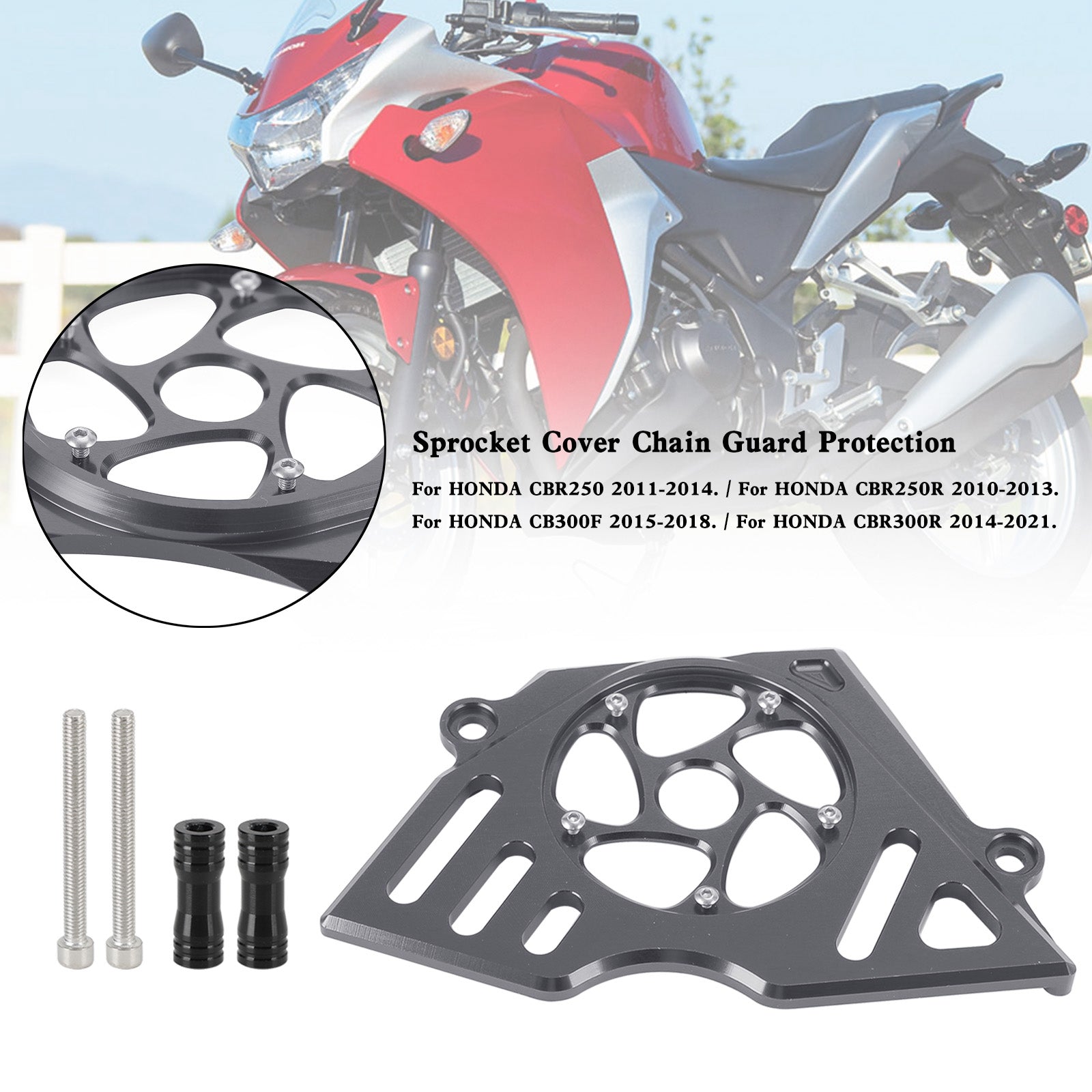 Honda CBR250R CBR300R CB300F Kettenradabdeckung vorne Kettenschutz