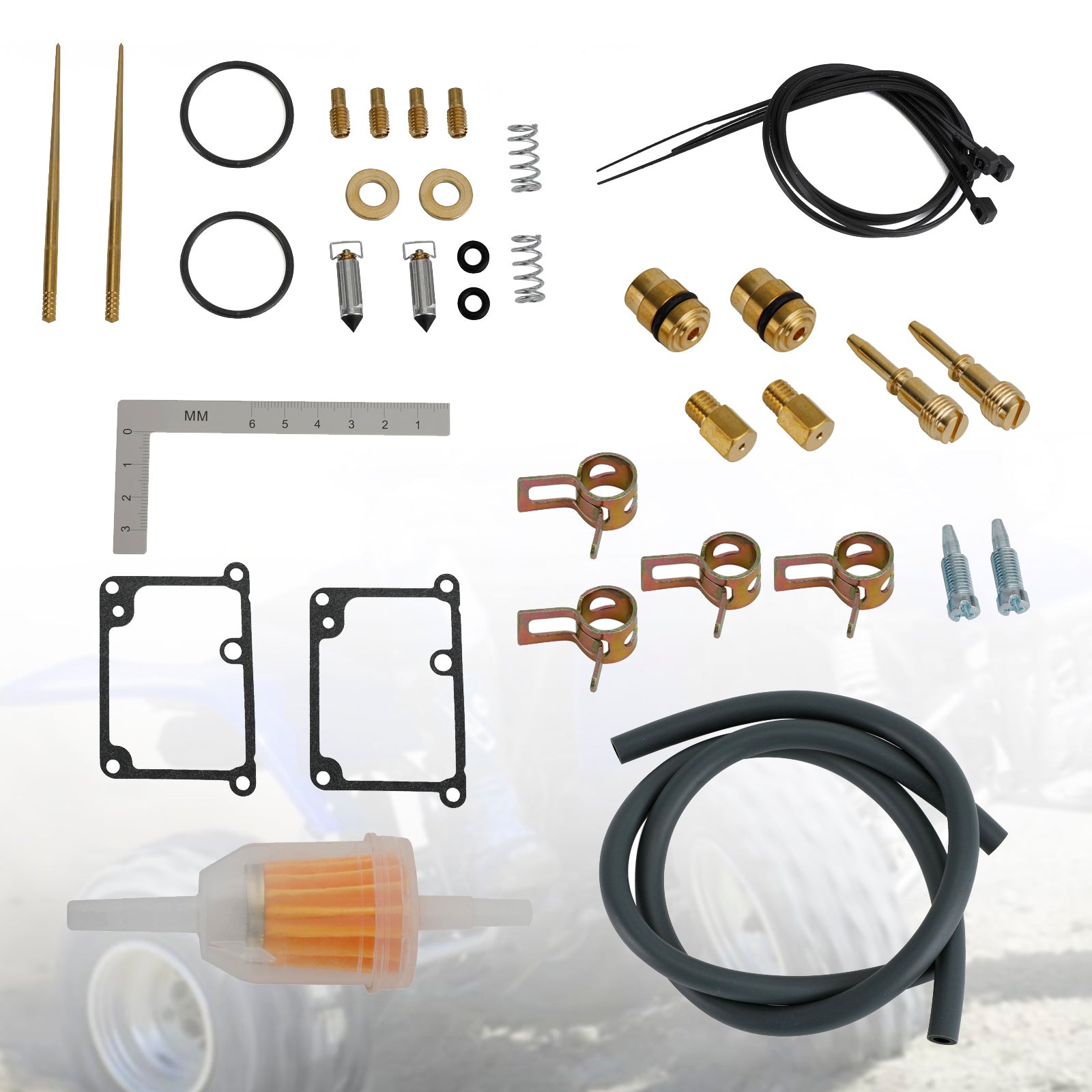 Kit de reparación y reconstrucción de carburador apto para Yamaha Banshee 350 YFZ350 1988-2006