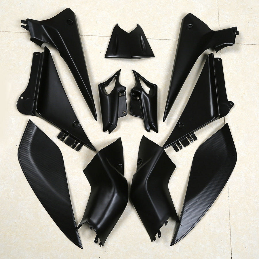 Amotopart 2009–2015 Yamaha FZ6R schwarzes Verkleidungsset