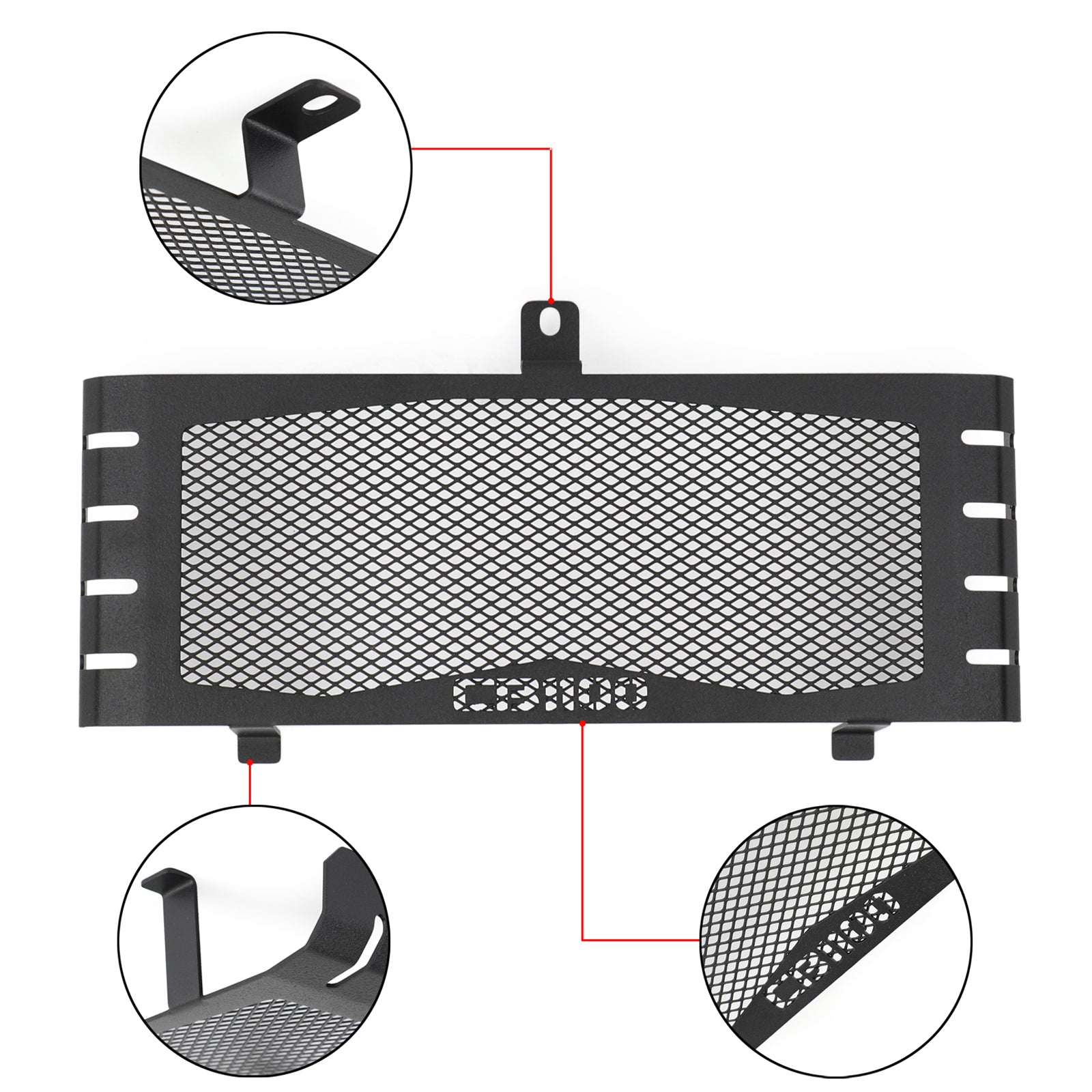 Radiator Guard Cover Protector Black Fit for Honda CB 1100 EX RS 2013-2019