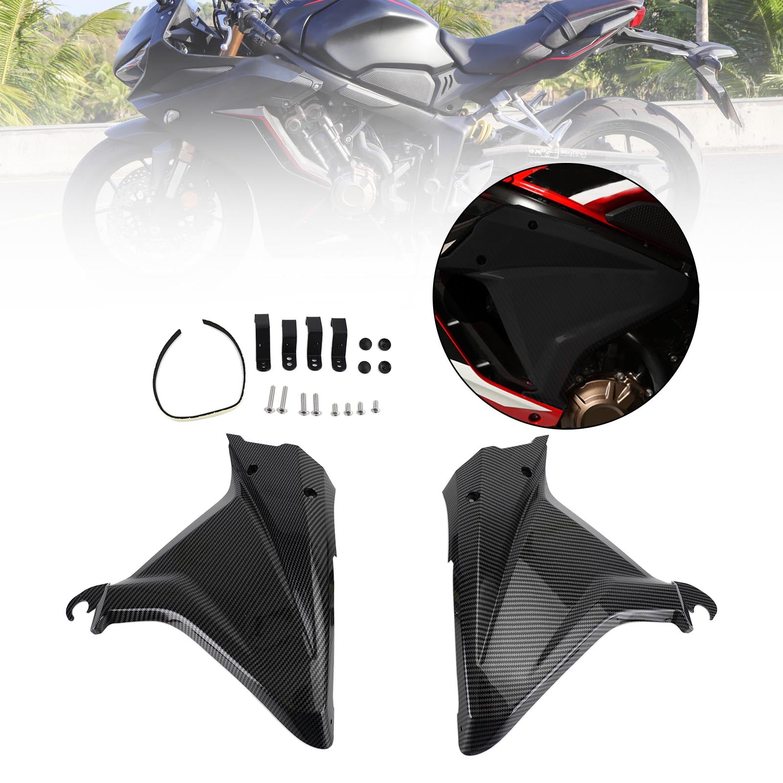 Side Frame Cover Panels Trim Fairings Cowls For Honda CBR650R 2019-2022 Generic