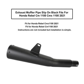 Auspuffrohr zum Aufstecken, schwarz, passend für Honda Rebel Cm 1100 Cmx 1100 2021 Generic