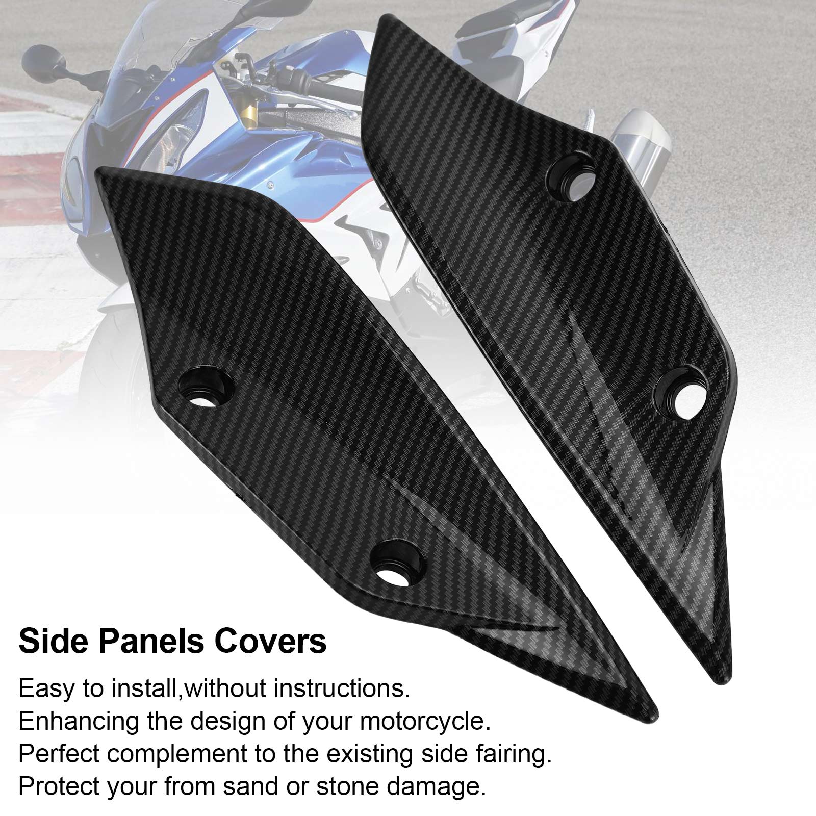 Inserto di rivestimento laterale Pannello di copertura Carena Cowl per BMW S1000RR 2009-2014 Generico